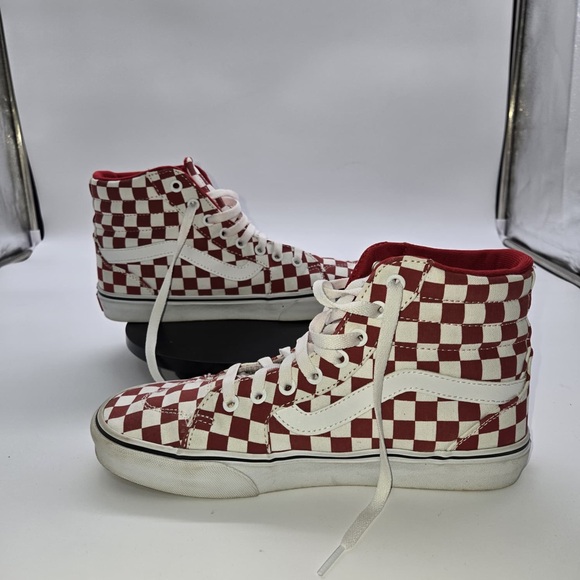 Vans Shoes - Vans Red and White Checkered Sneakers
